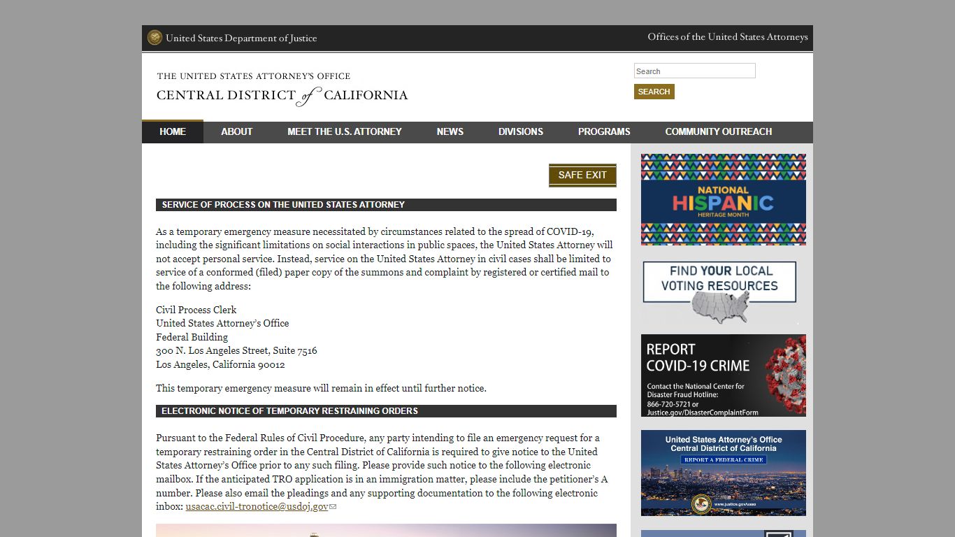 Central District of California | Department of Justice